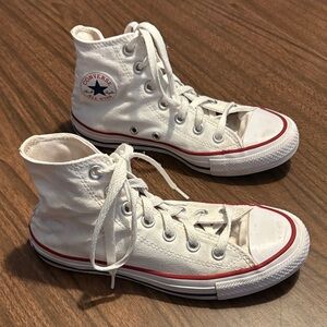 White Converse High Tops Women’s 6 Men’s 4 All Star Sneakers Shoes